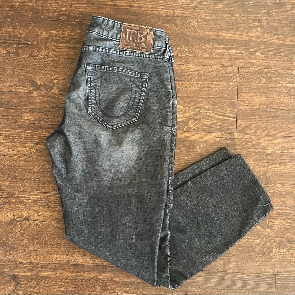 True Religion SHANNON Woman’s Charcoal Jeans Lightweight Sz 28